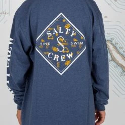 Salty Crew Tippet Tide Navy Heather Boys L/S Tee