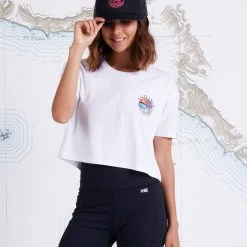 Salty Crew Womens Paradise White Crop Tee
