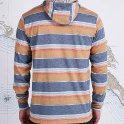 Salty Crew Horizons Dark Slate Hood Tech Tee