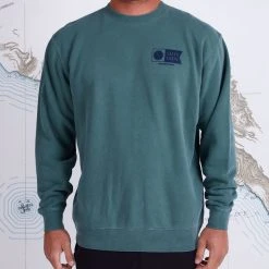 Salty Crew Alpha Crew Alpine Green Overdyed Fleece