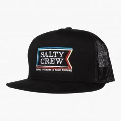 Salty Crew Mens Layers Black Trucker