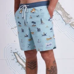 Salty Crew Mens Island Days Aqua Elastic Boardshort