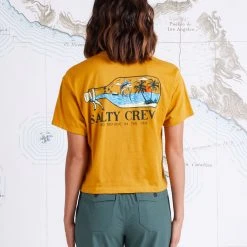 Salty Crew Message Mustard Skimmer Tee Womens