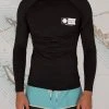 Salty Crew Shelter Black L/S Rashguard Mens