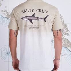 Salty Crew Fish Mount Taupe Dip Dye S/S Premium Tee