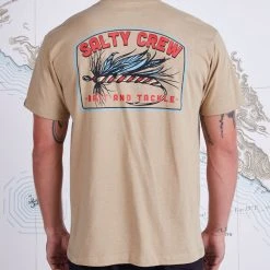 Salty Crew Mens Fly Drop Khaki Heather S/S Standard Tee