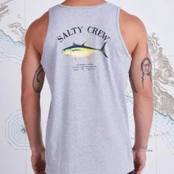 Salty Crew Mens Ahi Mount Athletic Heather Tank