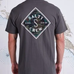 Salty Crew Mens Tippet Decoy Charcoal S/S Standard Tee