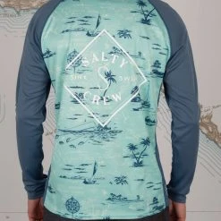 Salty Crew Mens Tippet Sea Foam/Harbor Pinnacle + L/S Sunshirt