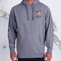 Salty Crew Mens Ink Slinger Gunmetal Hood Fleece