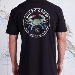 Salty Crew Blue Crabber Black S/S Premium Tee Mens