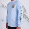 Salty Crew Ink Slinger Light Blue L/S Standard Tee Mens