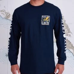 Salty Crew Ink Slinger Navy L/S Standard Tee Mens