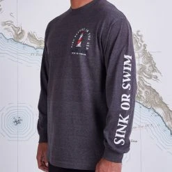 Salty Crew Outerbanks Charcoal Heather L/S Standard Tee Mens