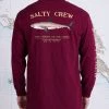Salty Crew Bruce Burgundy L/S Standard Tee Mens