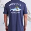 Salty Crew Mens Rooster Harbor Blue Premium S/S Tee