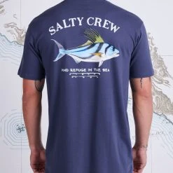 Salty Crew Mens Rooster Harbor Blue Premium S/S Tee