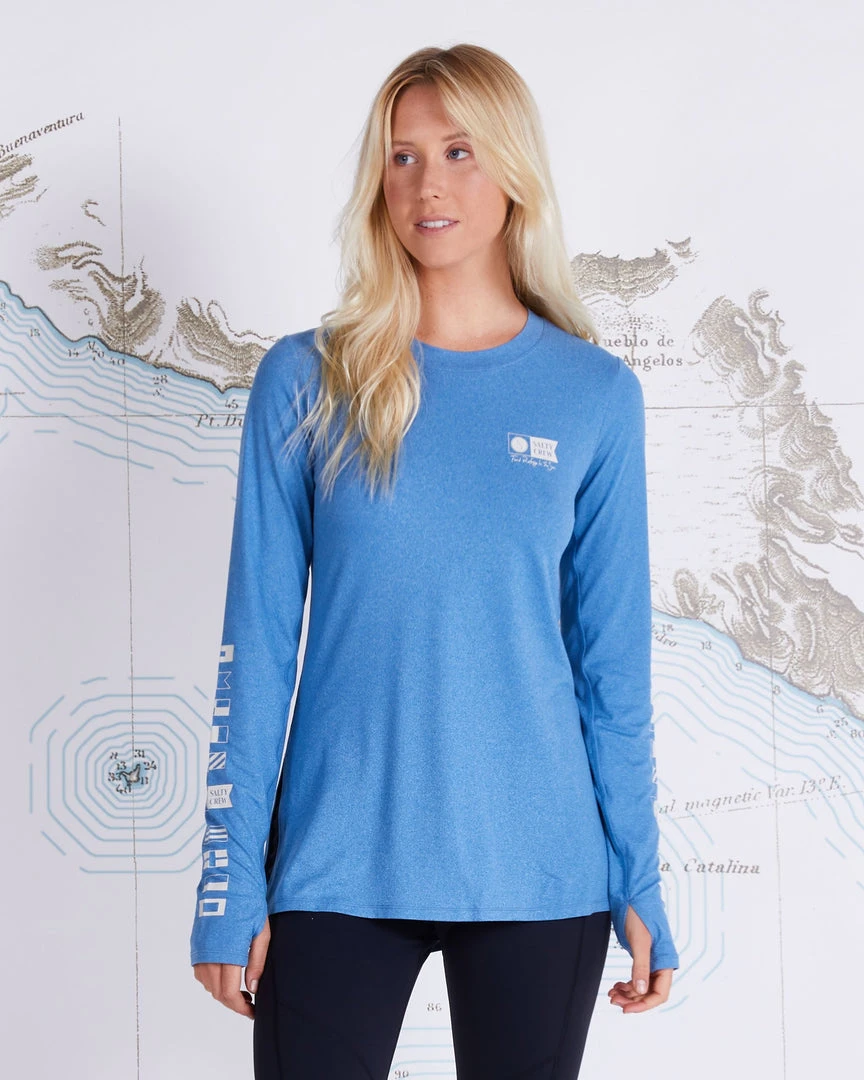 Salty Crew Womens Thrill Seekers Deep Water Crew Sunshirt