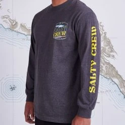 Salty Crew Filet Charcoal Heather L/S Standard Tee Mens
