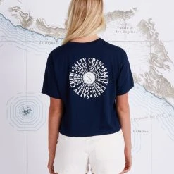 Salty Crew Spiral Navy Skimmer Tee Womens