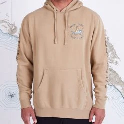 Salty Crew Siren Sandstone Overdyed Hood Fleece Mens