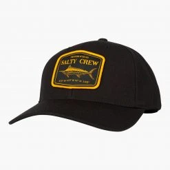 Salty Crew Mens Stealth Black 6 Panel