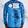 Salty Crew Mens Alpha Blue Tie Dye L/S Premium Tee