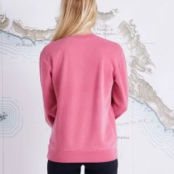 Salty Crew Paradise Deep Pink Boyfriend Crew Womens