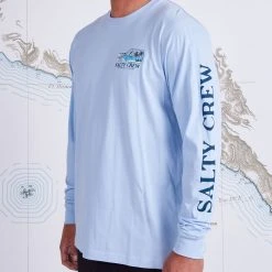 Salty Crew Message Light Blue Premium L/S Tee