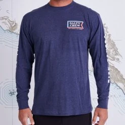 Salty Crew Layers Navy Heather L/S Premium Tee Mens