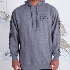 Salty Crew Mens Flopper Gunmetal Heather Hood Fleece
