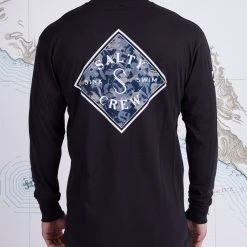 Salty Crew Mens Tippet Tackle Black Premium L/S Tee