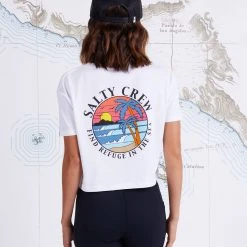Salty Crew Womens Paradise White Crop Tee