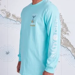 Salty Crew Mens Tailed Sea Foam L/S Standard Tee