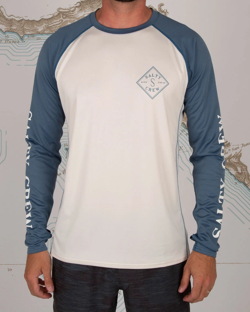 Salty Crew Mens Tippet Harbor Blue Pinnacle + L/S Sunshirt