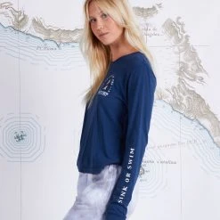 Salty Crew Outerbanks Denim L/S Skimmer Tee Womens
