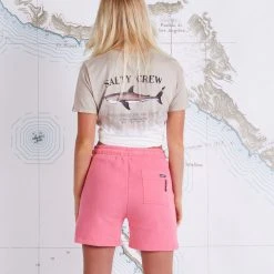 Salty Crew Womens Alpha Deep Pink Sweatshort