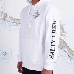 Salty Crew Mens Tippet Tackle White Hood Fleece
