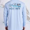 Salty Crew Message Light Blue Premium L/S Tee