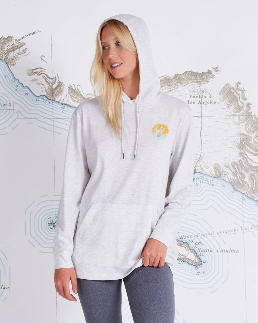 Salty Crew Womens Club Salty Vintage White Mid Weight Hoody