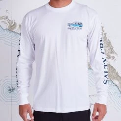 Salty Crew Message White Premium L/S Tee Mens