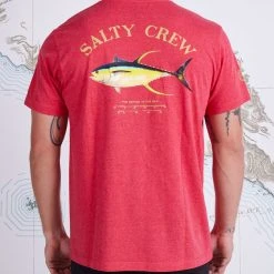 Salty Crew Ahi Mount Red Heather S/S Standard Tee Mens
