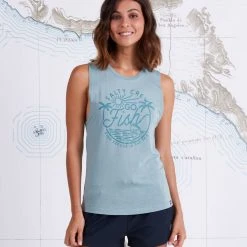Salty Crew Go Fish Sage Muscle Tank