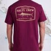 Salty Crew Mens Stealth Burgundy S/S Standard Tee