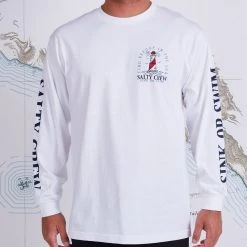 Salty Crew Outerbanks White L/S Standard Tee