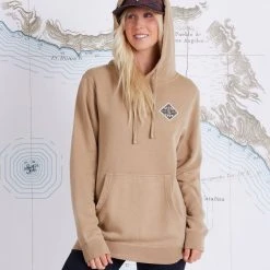 Salty Crew Retro Tippet Sandstone Boyfriend Hoody Womens
