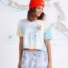Salty Crew Ink Slinger Banana Crop Boyfriend Tee Womens