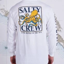 Salty Crew Mens Ink Slinger White L/S Standard Tee