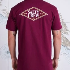 Salty Crew Diamond Burgundy S/S Standard Tee Mens