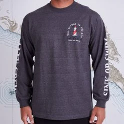 Salty Crew Outerbanks Charcoal Heather L/S Standard Tee Mens